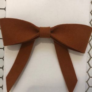 Artisan felt bow burnt orange